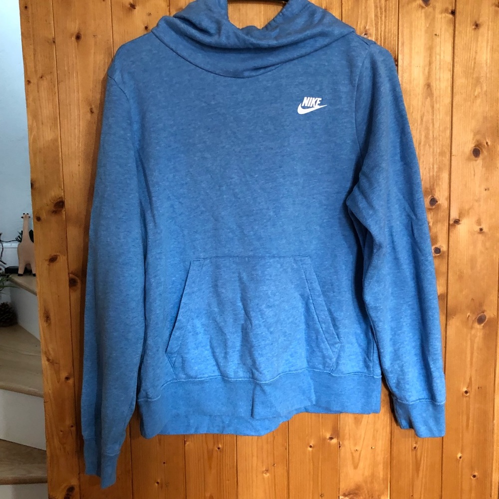 Nike Blue Cowl Neck Hoodie